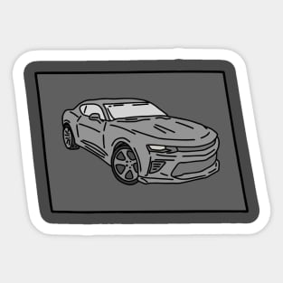 modern muscle car Sticker